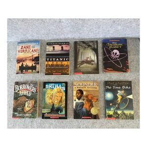 Bundle of 8 Middle Grade Books - paperback - Treasure Planet, The Time Bike